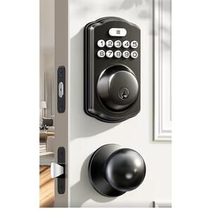 Veise Keyless Entry Door Lock with 2 Lever Handles - Electronic Keypad Deadbolt